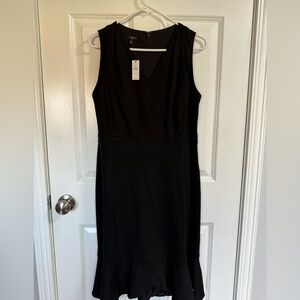 Talbots Black Sleeveless Midi Dress
